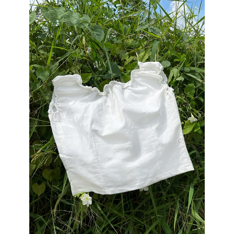 AUDREY TOP เสื้อแขนตุ๊กตาระบาย ตะขอ - รูปที่ 3