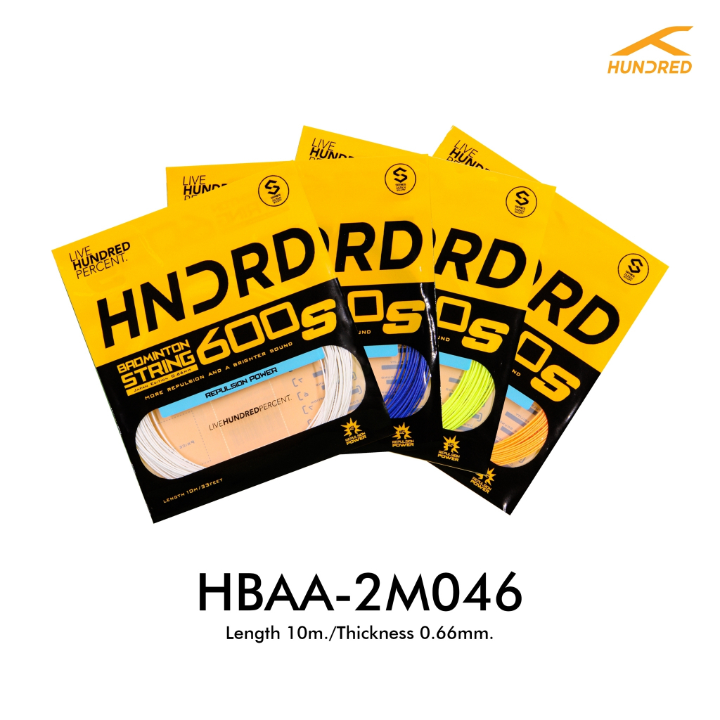 HUNDRED เอ็นแบดมินตัน​ 600S (HBAA-2M046) STRING