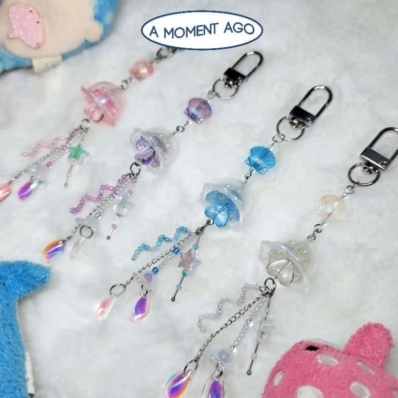 ❤(พร้อมส่ง)Jellyfish Keychain🪼พวงกุญแจแมงกะพรุน Handmade