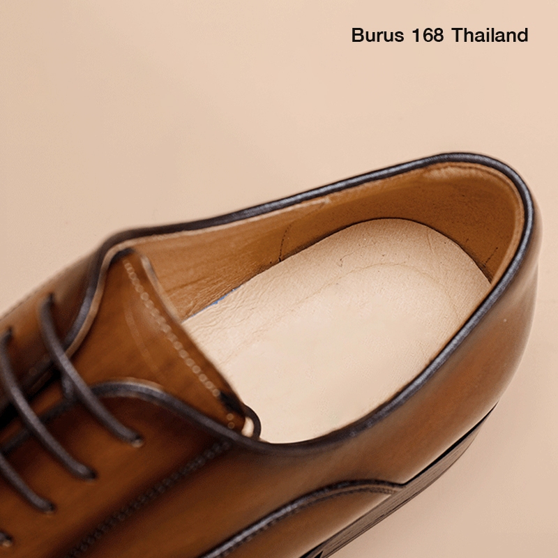[Size 38-47] รองเท้าหนังแท้ ผู้ชาย (เย็บพื้นทุกคู่) - รุ่น Cap-toe Oxford คัทชูหนังแท้ผู้ชาย รองเท้าหนังทำงาน