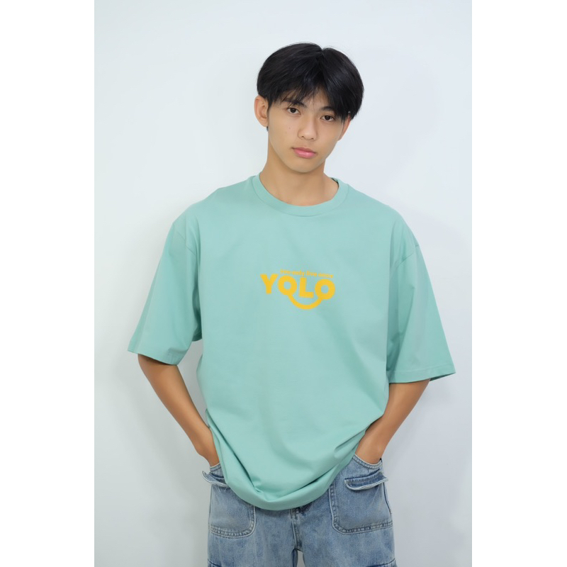 ลาย you only live once เสื้อยืด Oversize (cotton 100%)