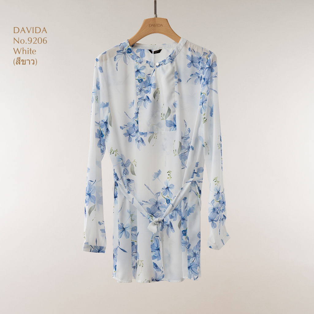 เสื้อเชิ๊ตแขนยาวพิมพ์ลาย DAVIDA #9206