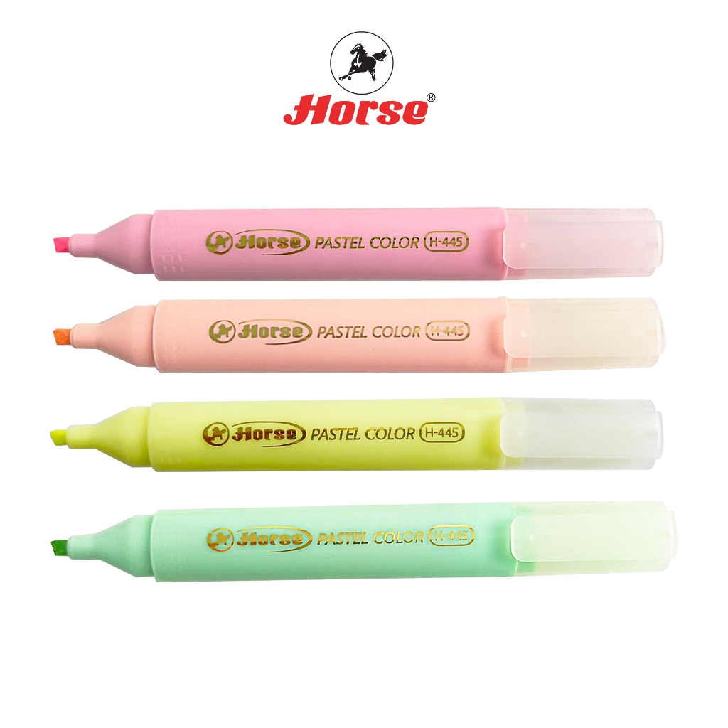 HORSE (ตราม้า) ปากกาเน้นข้อความ สีพาสเทล ตรามม้า H-445 จำนวน 1 ด้าม