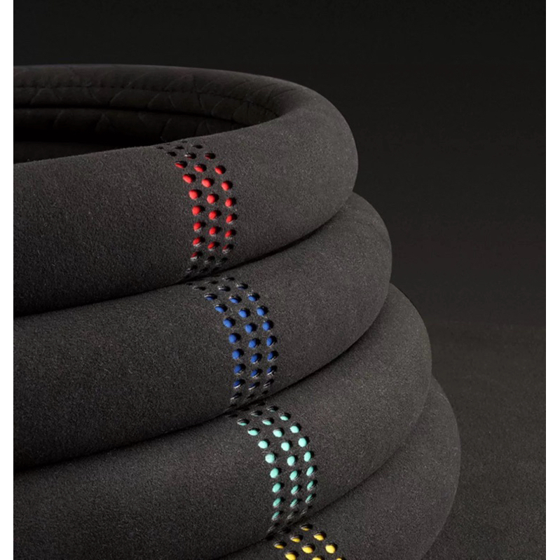 ปลอกหุ้มพวงมาลัยรถยนต์ กันรอย ทรงกลม ใช้งานง่าย ทำความสะอาดง่าย ทนเหงื่อ ทน - รูปที่ 4