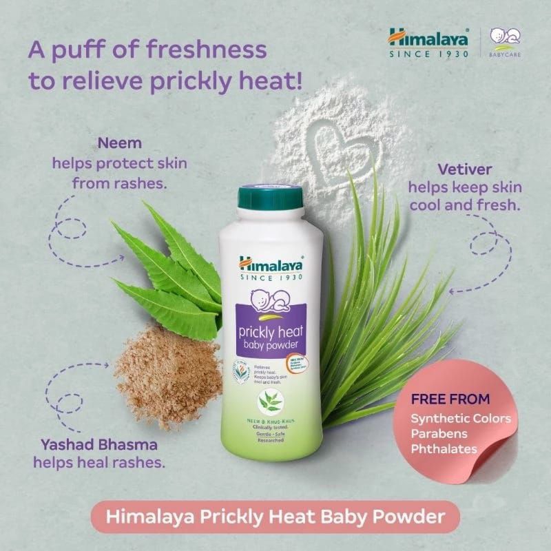 Himalaya prickly Heat baby power 100G -เเป้งเย็นสําหรับเด็ก ช่วยบรรเทา.อาการผดเเละช่วย.ให้ทารกสด ราคา ถูกที่สุด ดีลบีเคเค แกลเลอรีภาพที่ 6