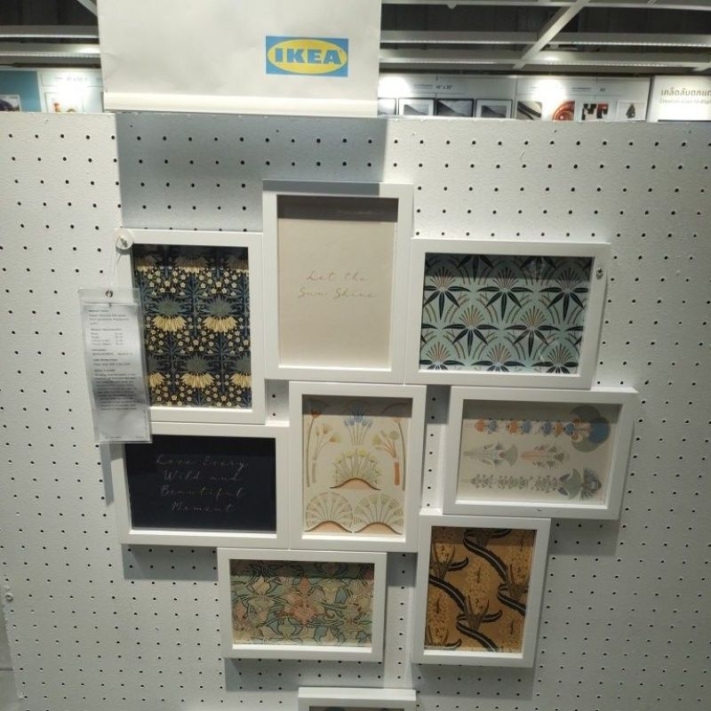 IKEA,แท้,กรอบรูปอิเกีย,พร้อมส่ง,กรอบรูปแบบแขวนอิเกีย, ikea,8ช่องขนาด55*58ซม.