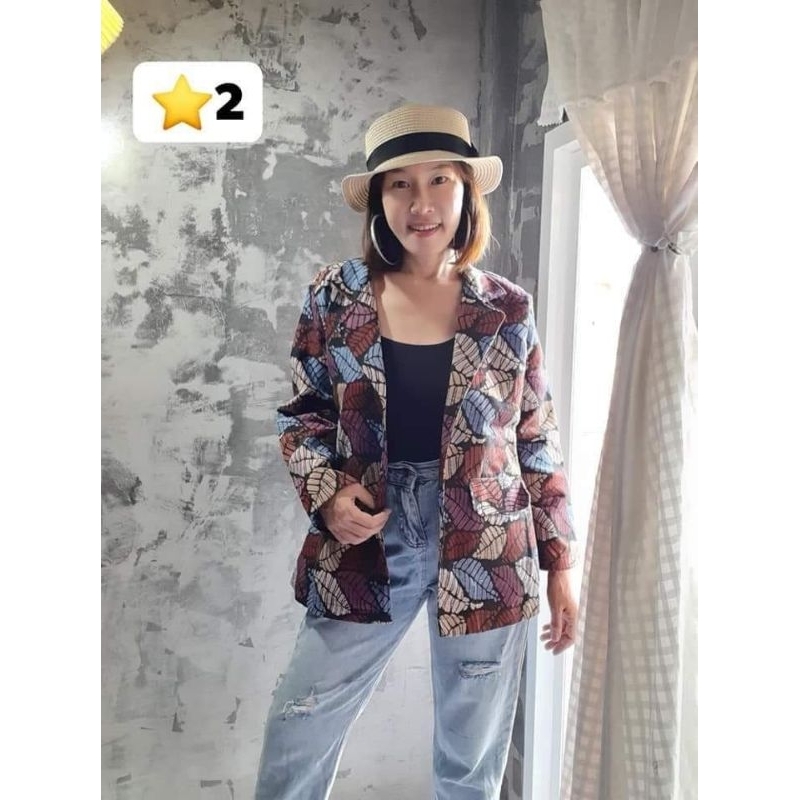 Sale เสื้อคลุมสูท แขนยาว ผ้าโซฟา ลายน่ารัก แพทเทรินเป๊ะ หมดแล้วหมดเลย ไม่ผลิตเพิ่ม