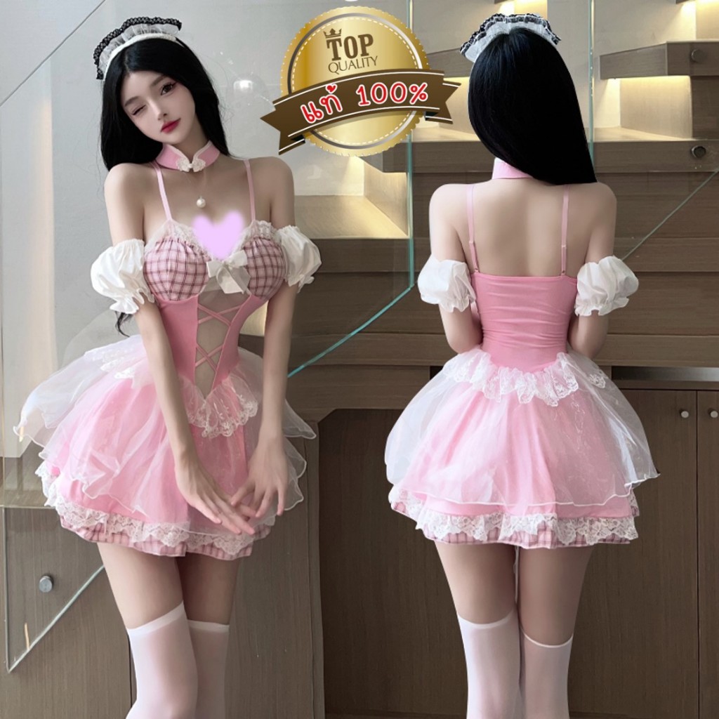 ชุดนอนคอสเพลย์ ชุดคอสเพลย์เจ้าหญิง 👑เกรดแท้พรีเมี่ยม ชุดสายเดี่ยวกระโปรงสองชั้น S-608
