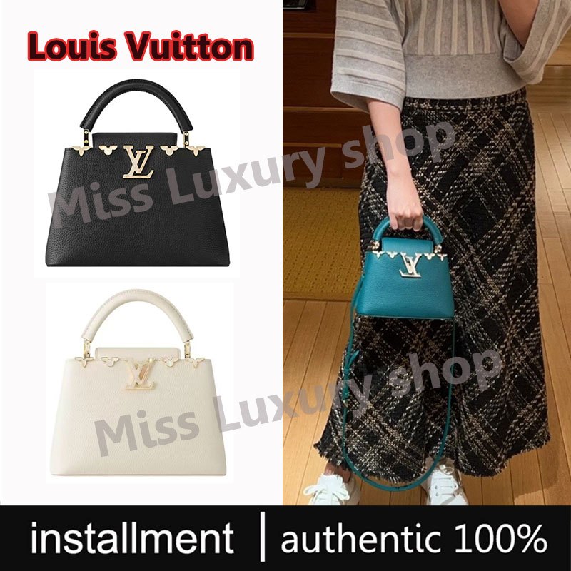 Louis Vuitton/LV CAPUCINES กระเป๋าสะพายข้าง กระเป๋าถือ ของแท้100%