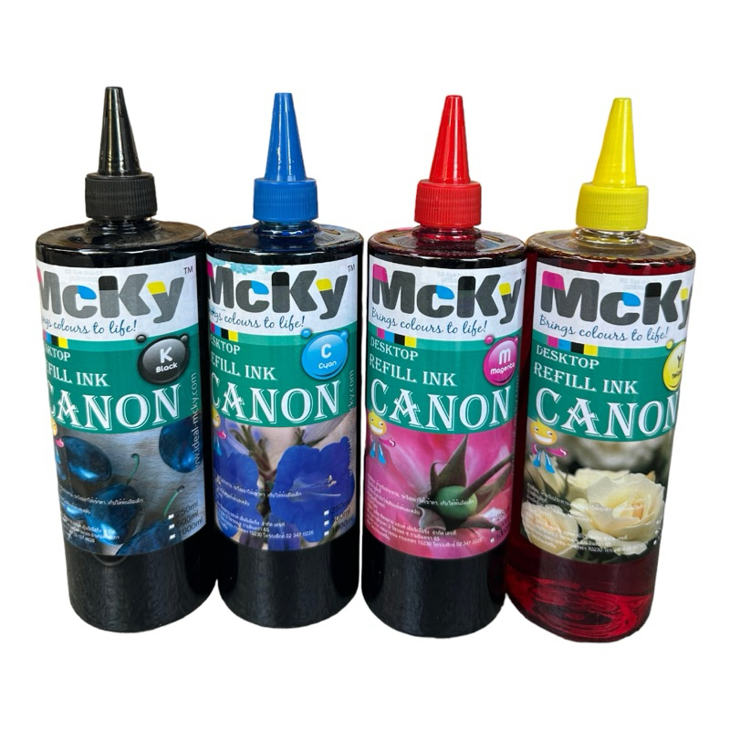 หมึกเติม ใช้กับเครื่องปริ้น canon 500 ml Bk C M Y หมึกเติมแท็งค์