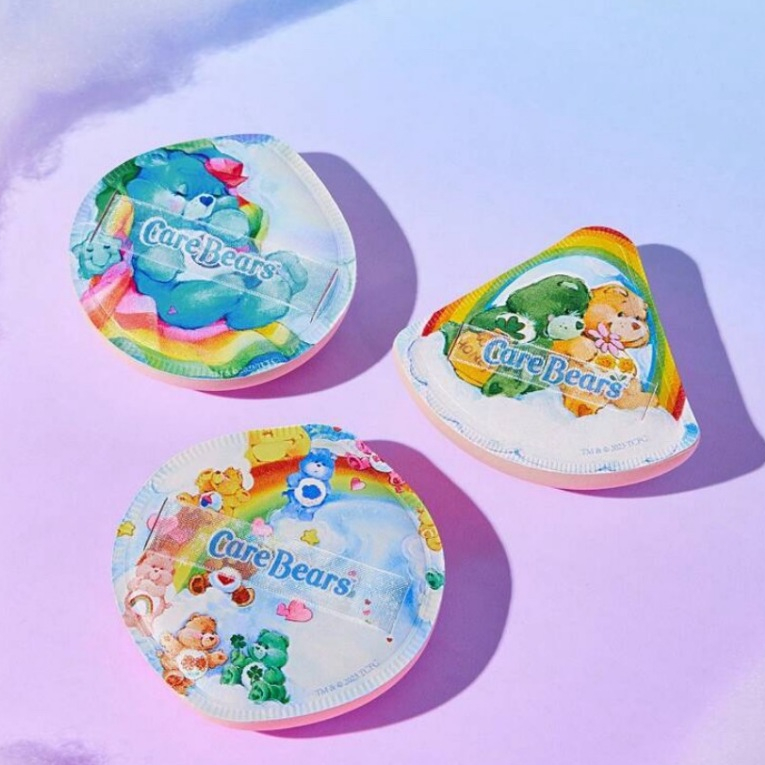 (พร้อมส่ง🐻) Care Bears เซ็ท 3 ชิ้น พัฟทาแป้ง พัฟแต่งหน้า