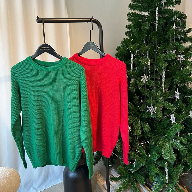 เสื้อกันหนาว ไหมพรม Christmas Theme (รหัส : KN62)