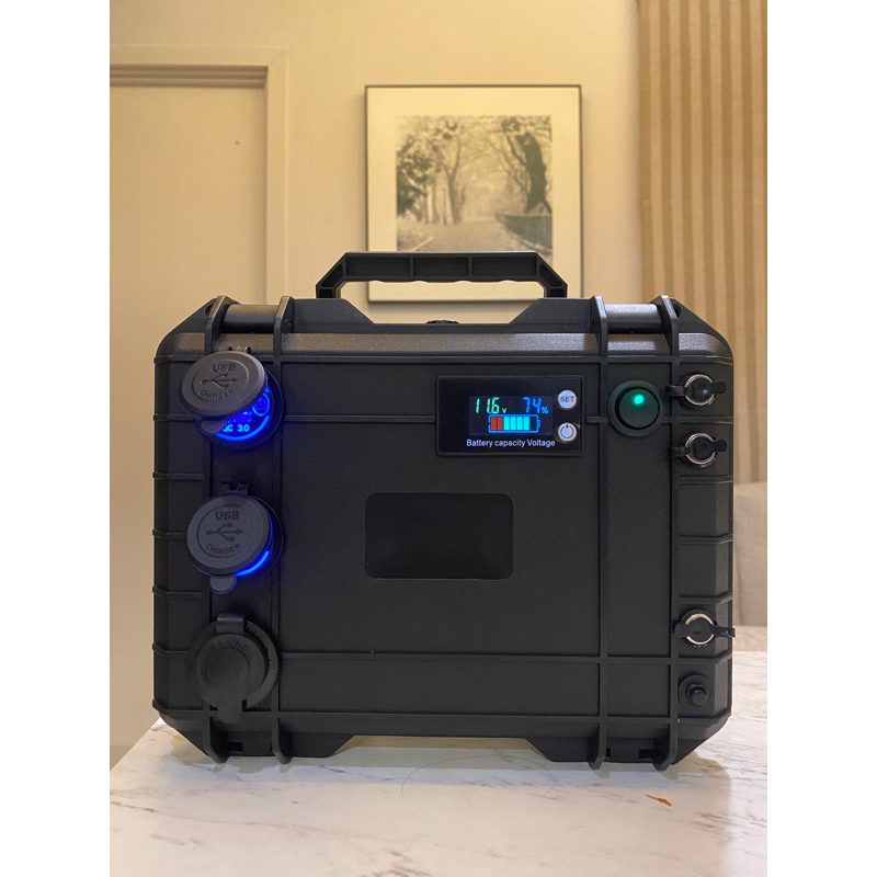 Power box camping 12V แถมแบตเตอรี่