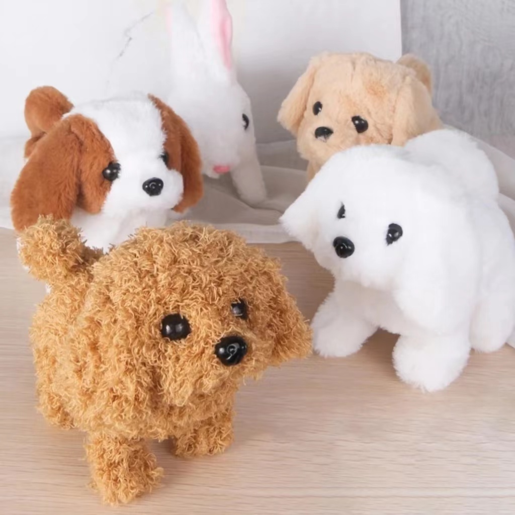 [พร้อมส่ง]ตุ๊กตาน่ารักน้องสุนัข เดินได้ มีเสียง ใส่ถ่านธรรมดา2A
