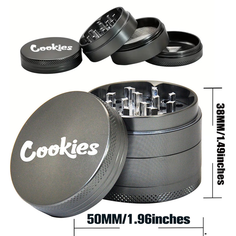 [จัดส่งวันนี้]🔥ที่บดสมุนไพร 50mm 4 ชั้น Cookies Grinders เครื่องบดสมุนไพร