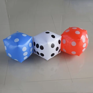 ของเล่นเกมส์ชายหาด ลูกเต๋าเป่าลม PVC ขนาดใหญ่ ลูกเต๋าพองลม [ขนาด]: 35 ซม. X 35 ซม. X 35 ซม.