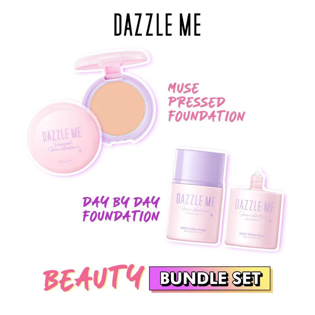 DAZZLE ME Day by Day Foundation + Muse Pressed Foundation เซ็ทคู่งานผิว สุดคุ้ม!