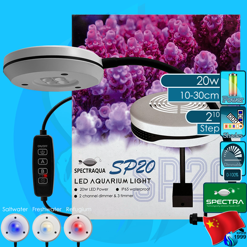 Spectra Pico LED SP20 20w Saltwater Freshwater Refugium Aqua light lamp โคมไฟตู้ปลา ไม้น้ำ ตู้ทะเล