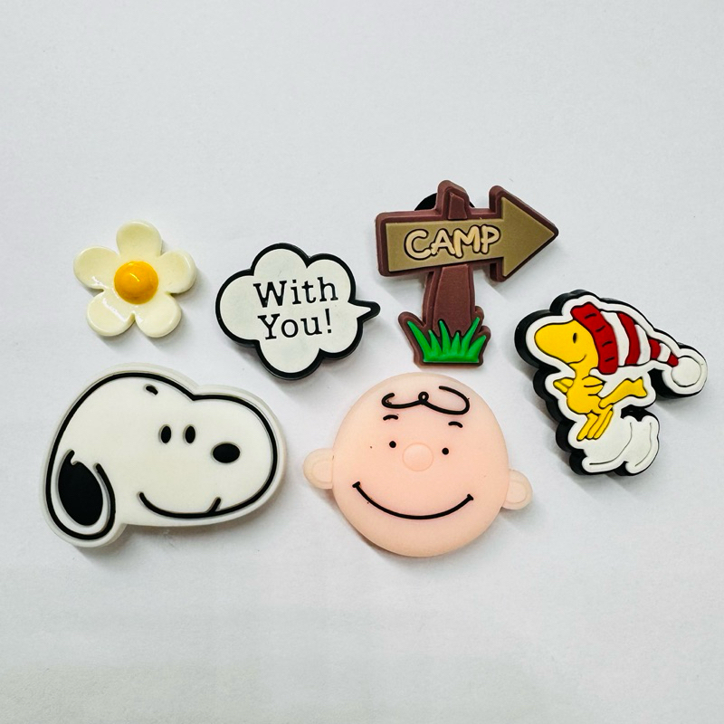 JBSet ✨🔆ตัวติดรองเท้ามีรู “สนูปปี้  ชาลี และคุณ ” 🌈👠 shoe Charm “Snoopy &Charlie with you 6 pics.” น่ารักสุดคิ้วท์