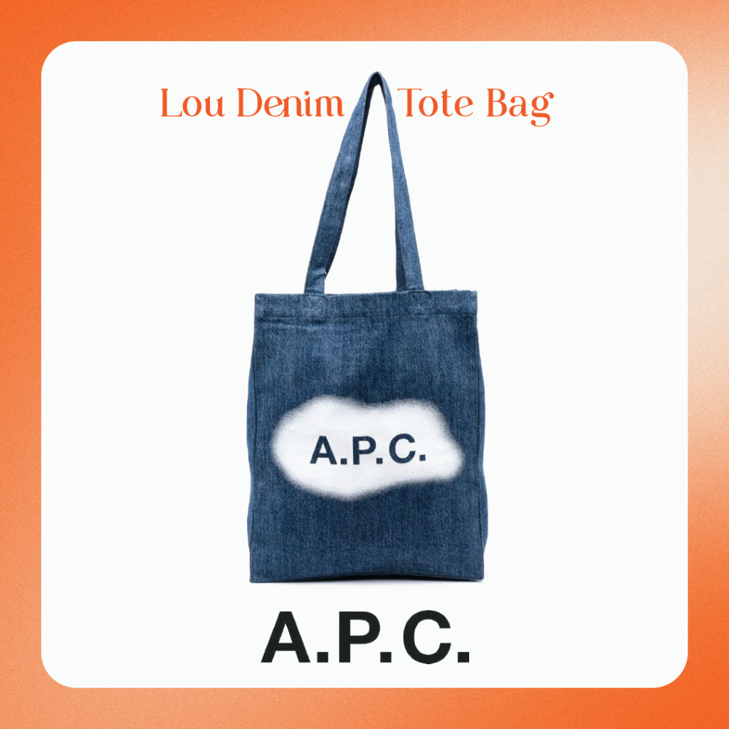 ⚡️พร้อมส่ง⚡️A.P.C. Lou Denim Tote (คอลเลคชั่นล่าสุด) กระเป๋าผ้า กระเป๋าสะพาย