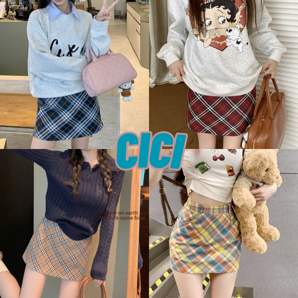 ส่งทันที Cici(NO. 911)กระโปรงทรงเอเข้ารูป ดีเทลตรงเข็มขัดสามารถใส่ได้ 2 สาย มีกระเป๋าด้านข้าง สไตล์อเมริกัน