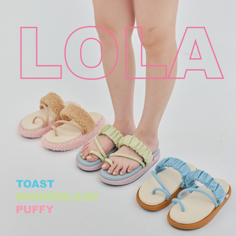LOLA NEW COLOR รองเท้าแตะทรงโอเวอร์ไซส์ สูง1.5นิ้ว