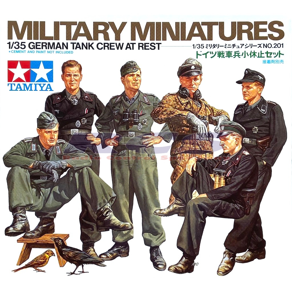 🏆 TAMIYA 35201 ชุดประกอบจำลองมาตราส่วน 1:35 GERMAN TANK CREW AT REST ต้องไปสร้างและทำสีเอง
