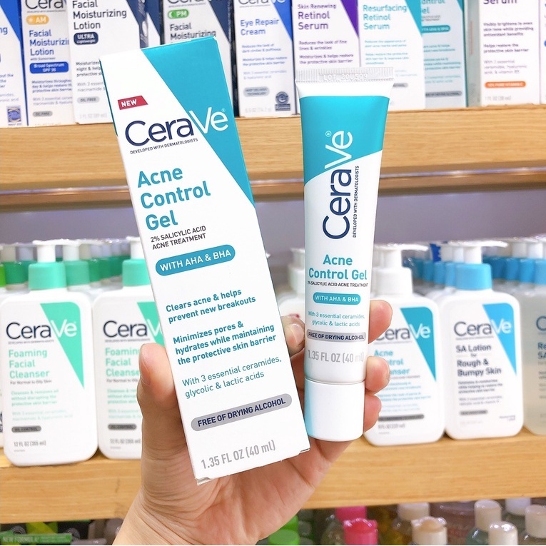CERAVE ACNE CONTROL GEL การรักษาสิว Salicylic Acid 2% 40ML