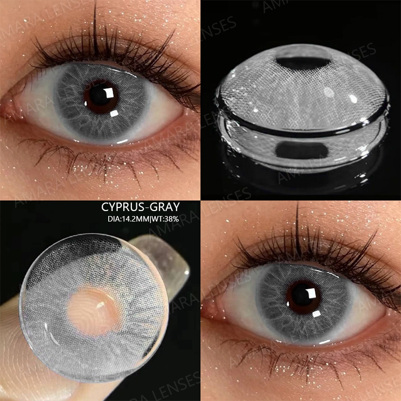 (COD)eyeshare CYPRUS seri 🔥 คอนแทคเลนส์ ✨คอนแทคเลนส์ตาโตสีฟ้า✨ คอนแทคเลนส์รายปี 14.2 มม🔥 2 ชิ้น