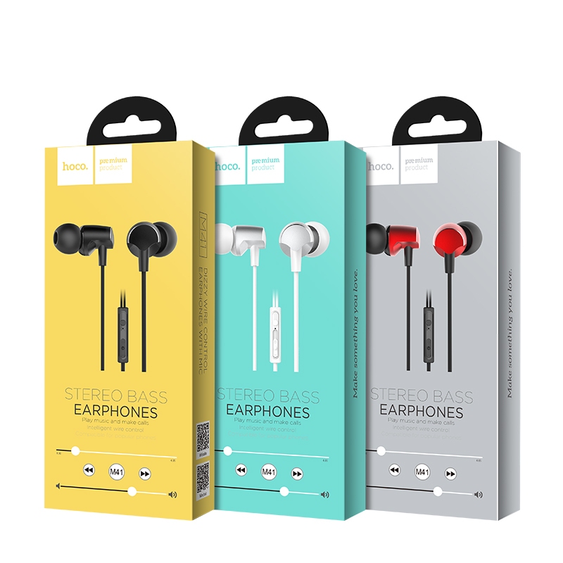 Hoco M41 หูฟัง In-Ear เสียงดี ใส่สบายหู มีไมค์ในตัว