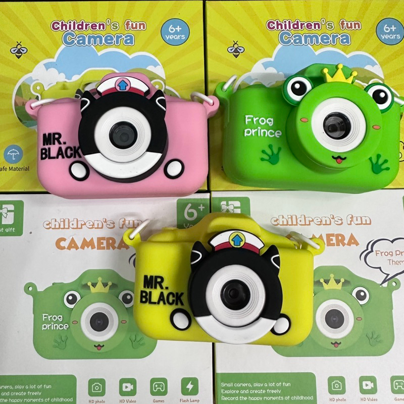 พร้อมส่ง🇹🇭กล้องถ่ายรูปเด็ก ถ่ายได้จริง พร้อมสายคล้องคอ ลายการ์ตูนน่ารัก รุ่นX7S X200