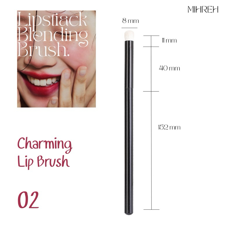 (พร้อมส่ง) Charming Lip Brush แปรงเบลนด์ลิปสติกหัวกลม (BR32) ราคา ถูกที่สุด ดีลบีเคเค แกลเลอรีภาพที่ 5