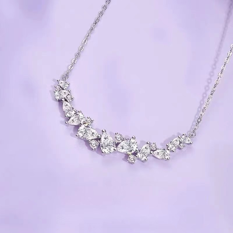 EROS『Wisteria』 สร้อยคอดอกไม้วิสทีเรีย โซ่กระดูกไหปลาร้า มีสไตล์และไม่เหมือนใคร แวววาว ผู้หญิง สร้อยคอเค้นคอ