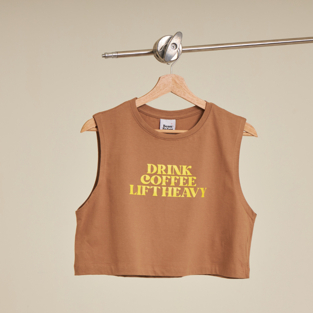 Signature Croptop | Beige - Burpee then Brunch | Athleisurewear