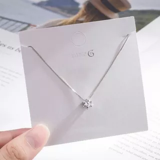 GLAMOR✨สร้อยเพชร Moissanite สร้อยเงินแท้พร้อมจี้ จี้เพชร สร้อยคอเพชร เม็ดใหญ่ ของขวัญให้คนที่รัก