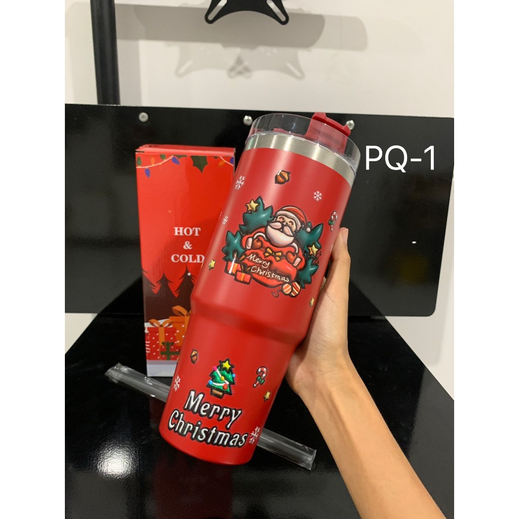 เเก้วเก็บอุณหภูมิ ฝาเกลียว ของขวัญปีใหม่/คริสต์มาสต์ 900ml