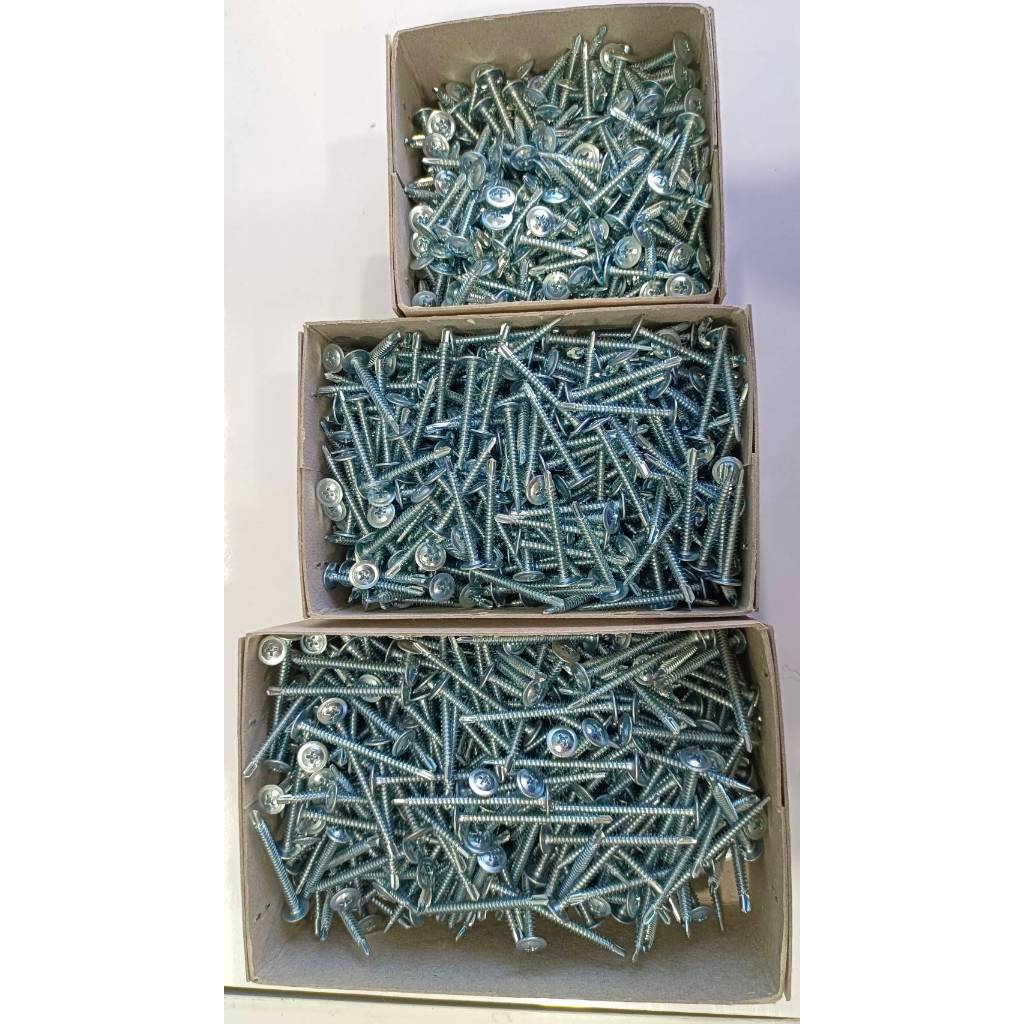 เบอร์ 8 สกรูปลายสว่าน มีให้เลือกหลายขนาด สกรูหัวร่ม ปลายสว่าน เจาะเหล็ก ยิงอลู เกลียวปล่อย WAFER