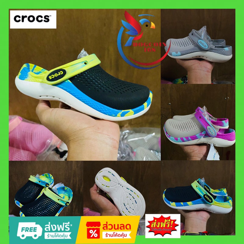 รองเท้าลำลองแฟชั่น เด็ก สไตล์ Crocs LiteRide 360 Clog Kids
