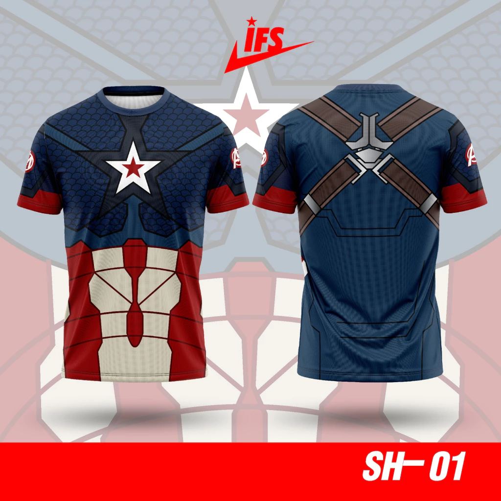 เสื้อยืดการ์ตูน มาร์เวล MARVEL Captain America