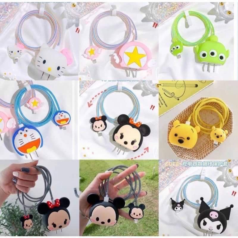 🔥ชุดถนอมสายชาร์จ 18w/20W ใช้สำหรับ ไ อโฟน i12promax i13pro i13promax  i14 i14pro i14promax การ์ตูนน่