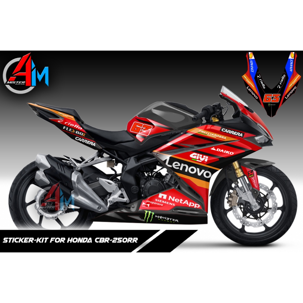 (Mr.AM) ชุดสติ๊กเกอร์ [เกรด Premium] Honda CBR250RR (DT WSBK RACING)