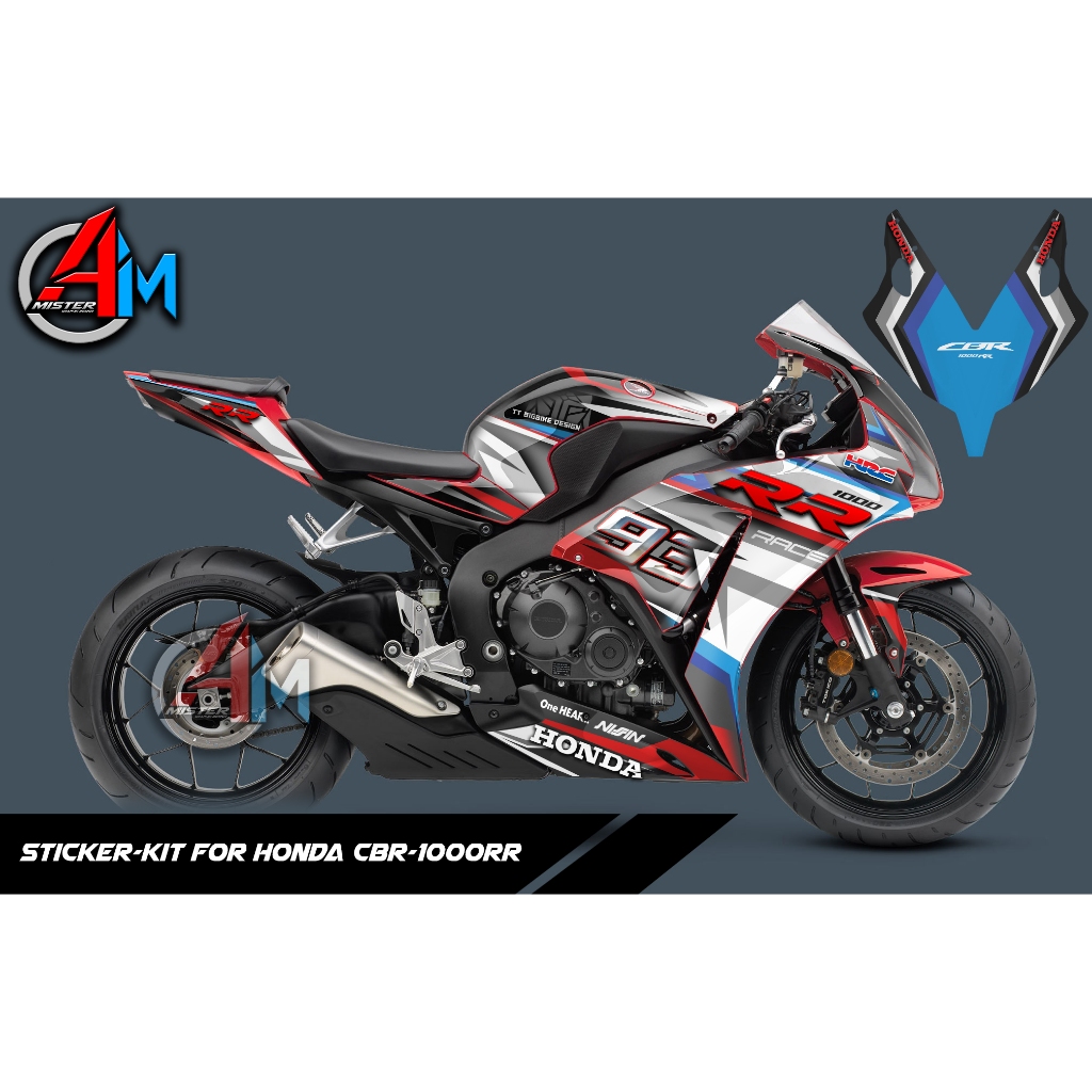 (Mr.AM) ชุดสติ๊กเกอร์ [เกรด Premium] Honda CBR1000RR 2014 (TT 1000RR RACE)