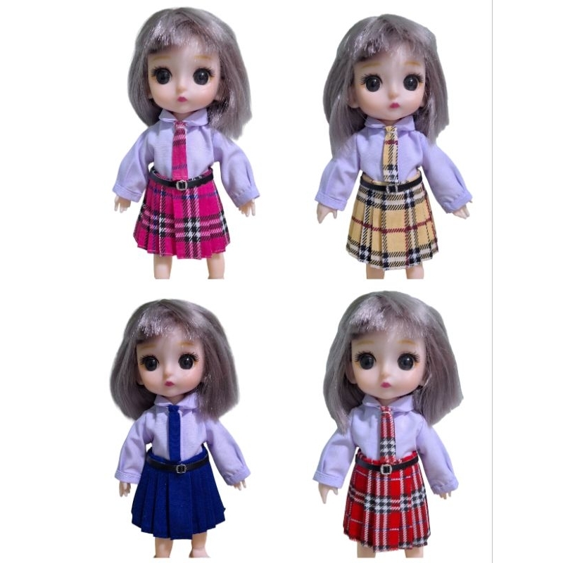 ชุดนักเรียนหญิงตุ๊กตา BJD 16 cm .เฉพาะชุด(ไม่รวมตัวตุ๊กตา)