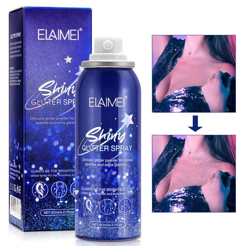 Shiny Glitter Spray กลิตเตอร์ฉีดตัว ฉีดผม วิ้งๆ 60 ml
