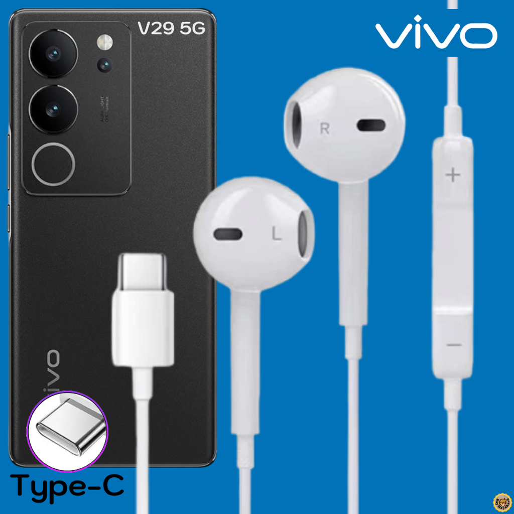 หูฟัง สมอลทอล์ค VIVO Type-C สำหรับ วีโว่ V29 5G ไทป์ซี สวมใส่สบาย เสียงดี เบสนุ่ม รับ-วางสาย ปรับระดับเสียง