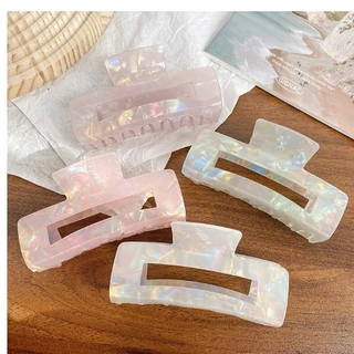 กิ้บมวยผมสี่เหลี่ยม ลายหินอ่อน สีน่ารัก พร้อมส่ง3สี