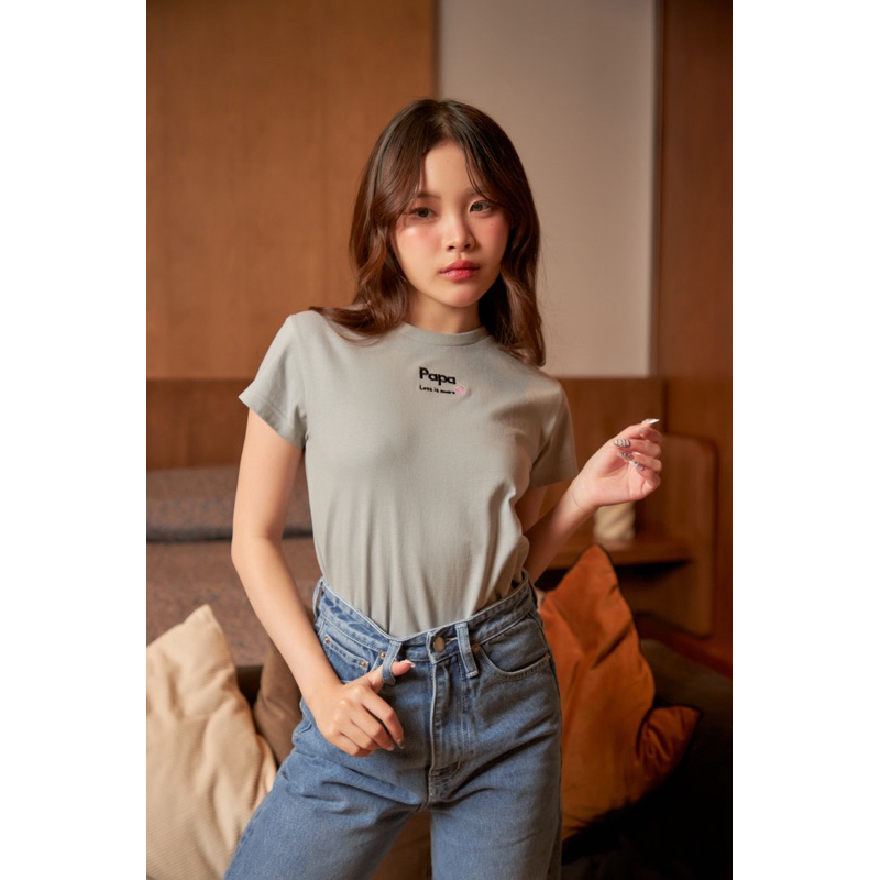 Papa tee (baby tee) ☁️