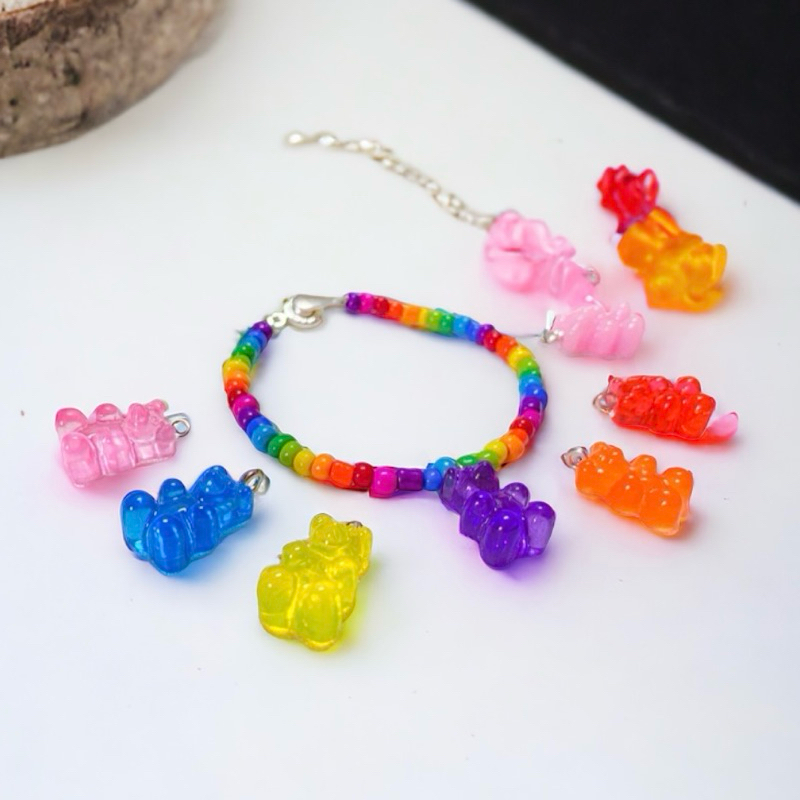 กำไลหมีเจลลี่แบร์ Handmade กำไลหมี หมี1 ตัวสามารถเลือกสีได้