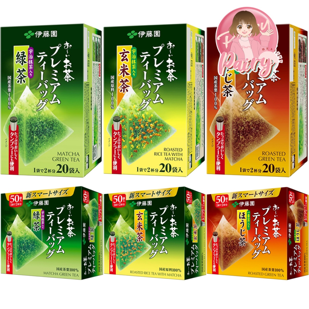 ITOEN ปิรามิด Genmaicha Premium Green tea ชาเขียวญี่ปุ่น ของแท้ ซองปิรามิด ชงน้ำร้อนพร้อมดื่ม