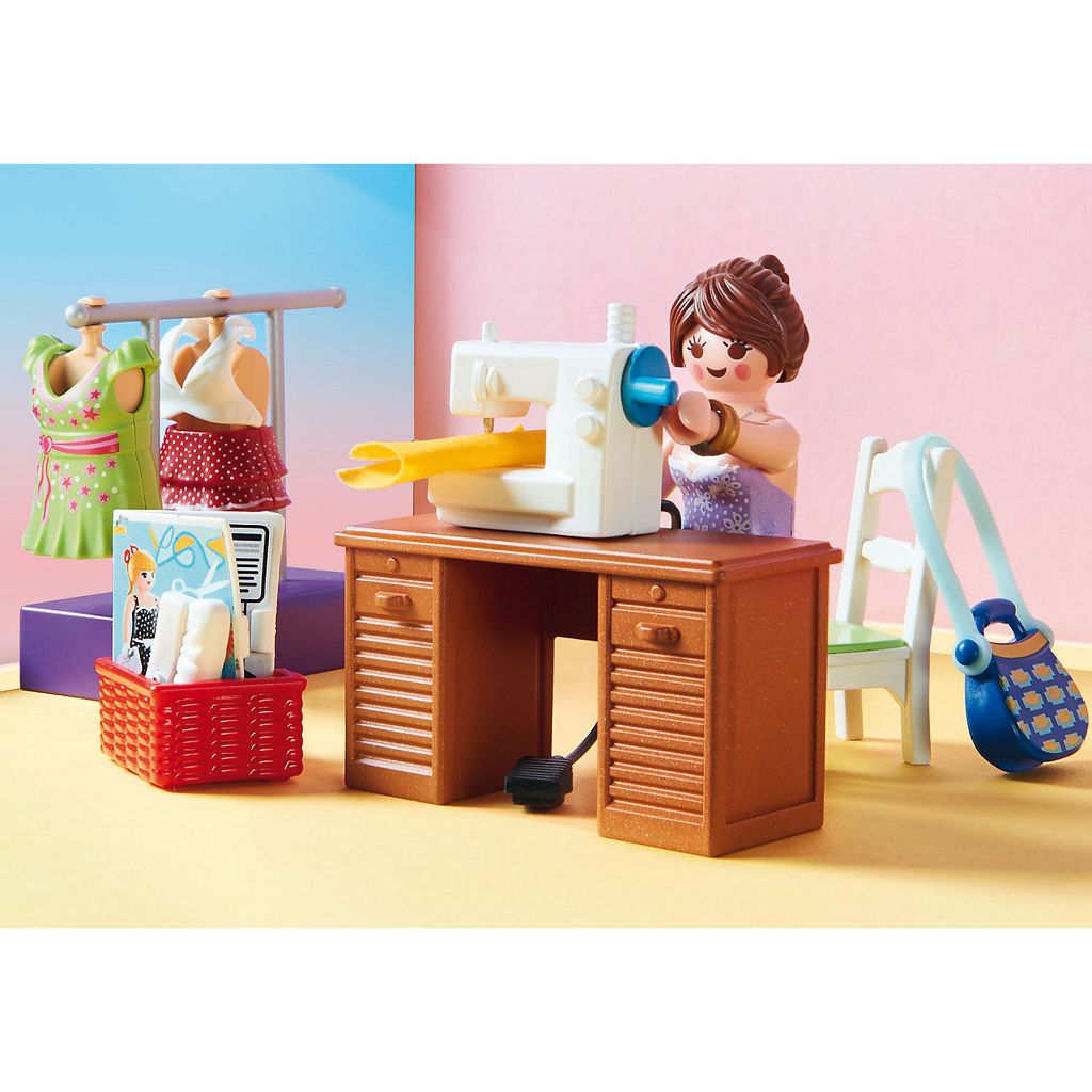 Playmobil 70208 Dollhouse Bedroom with Sewing Corner ของเล่นบทบาทสมมติ ดอลล์เฮ้าส์ ห้องนอน พร้อมมุมเย็บผ้า — صورة 6
